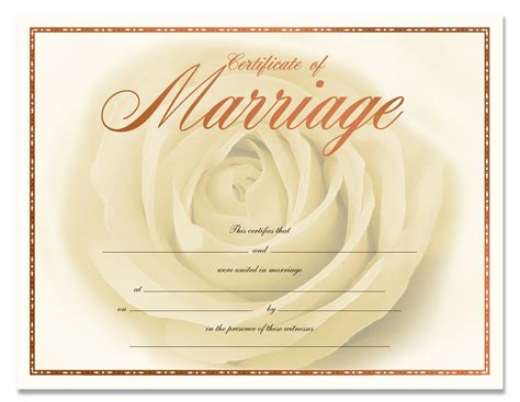 Wedding Template Certificate Docx Marriage Cert Bigrose