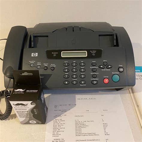 hp  inkjet fax machine  built  telephone handset bwhh