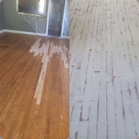 painteddistressed wood floors