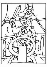 Pirata Piratas Sharky Pirat Activities Piraten Barco Sombrero Capitán Timón Tapado Espada Ojo Colorea Kleurplaten Piraat sketch template
