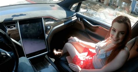 porn star taylor jackson films scene while driving tesla on autopilot