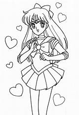 Coloring Sailor Pages Venus Moon Cartoon Sailormoon Getdrawings Cute Getcolorings Colorings Girl Drawing Printable Kids sketch template