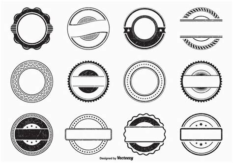 stamp vector art icons  graphics