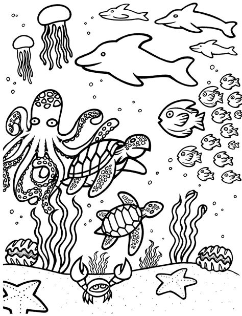 printable underwater coloring pages printable word searches