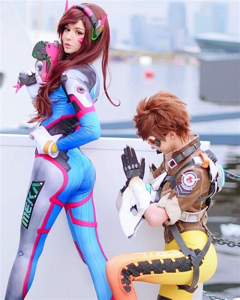 emily mcleod and lilly rose as d va and tracer gaming