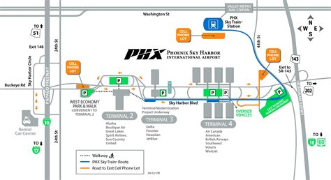 phoenix airport terminal map phoenix international airport map arizona usa