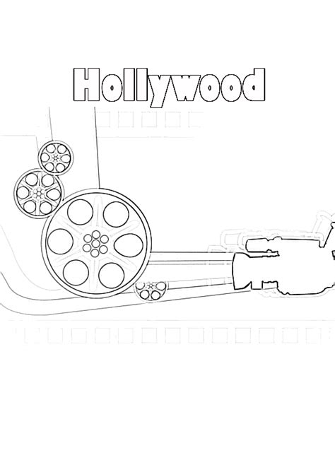 hollywood theme sheets coloring pages