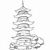 Pagoda Chinese Drawing Coloring Pages Drawings Big Japanese Sheet Colouring Sheets Getdrawings Clipart Japan Printables Choose Board Colori sketch template