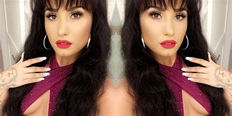 Demi Lovato Dressed Up As Selena In The Sexiest Cleavage