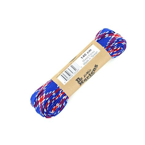 dr martens   eyelet flat laces cm  blue red white multi