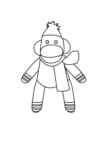 coloring pages sock monkey pictures