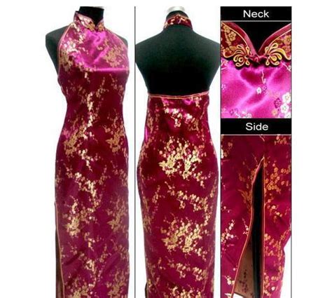 light purple women sexy silk backless dress chinese traditional satin