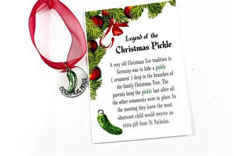 christmas pickle pickle ornament gift boxed personalized etsy