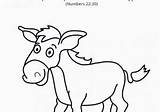 Balaam Donkey Sundayschoolist sketch template