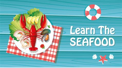 learn seafood names  pronunciation  english fish shellfish sea