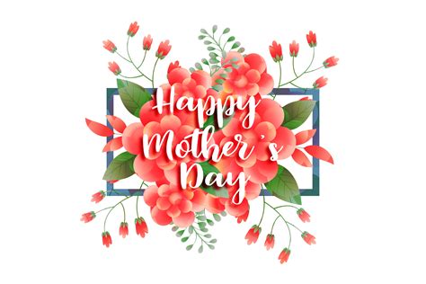 happy mother s day floral greeting design download free vector art