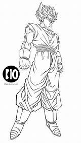 Vegetto Ssj Dbs Dokkan Lineart sketch template