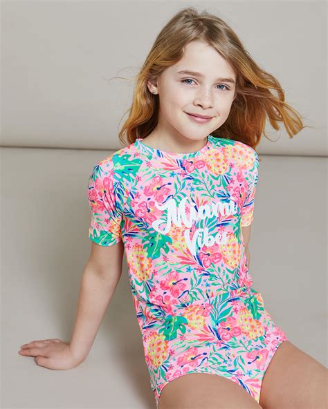 dunnes stores floral girls rash guard set 4 14 years