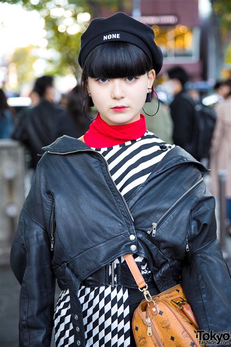 harajuku girls in monochrome streetwear styles w open the door one