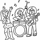 Band Coloring Pages Rock Getcolorings Color sketch template