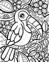 Toucan Coloring Pages Cute Zentangle Print Printable Animal Flower Etsy Doodle Color Sold Sheets Birds Choose Board Kids sketch template