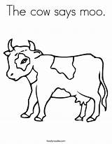 Cow Coloring Moo Worksheet Vache Pages Says Brune Est La Clack Click Print Comments Ll Built California Usa Twistynoodle Cursive sketch template