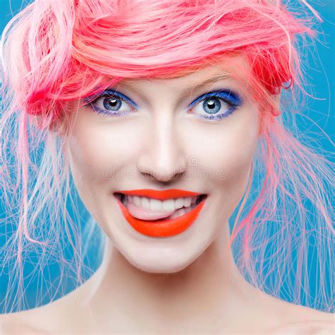 Pink Hair Girl Stock Image Image Of Lovely Hairdo Lace 10060981