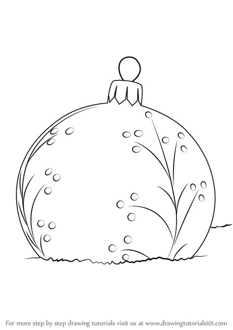 learn   draw  christmas bauble christmas step  step drawing tutorials