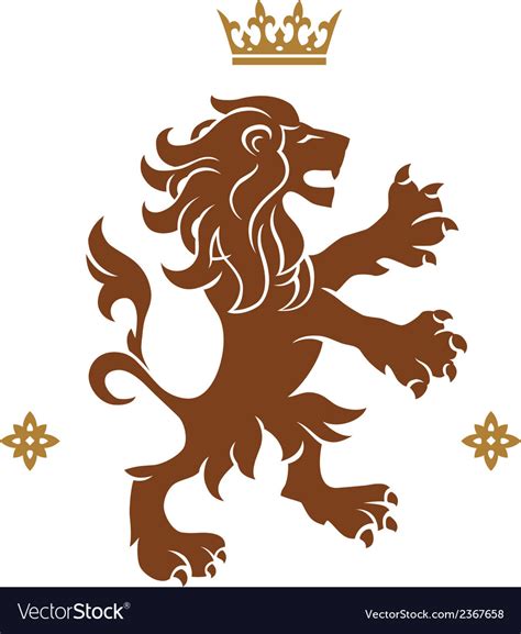 lion emblem royalty  vector image vectorstock