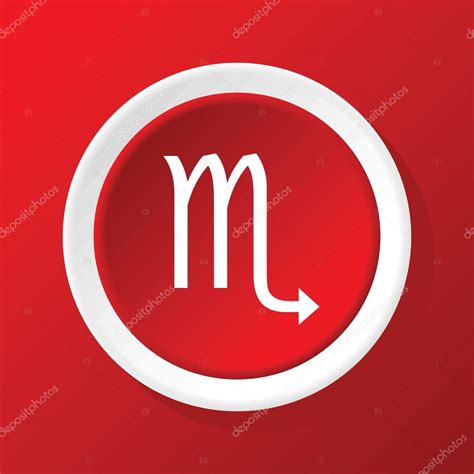 scorpio icon on red — stock vector © ylivdesign 72868405