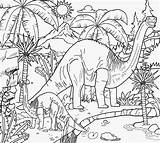 Dinosaurs Printable Dino Jurassic Coloring Pages Brontosaurus Family Kids Cartoon Volcano Jungle Dan Drawing Color Bog Lands Ecology Humid Tropical sketch template