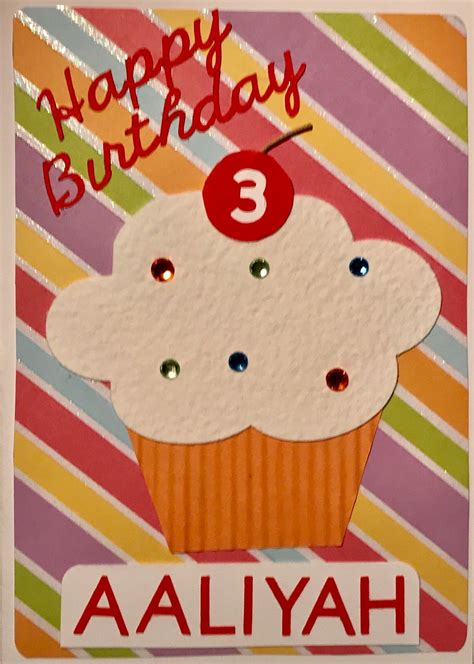 birthday card for my granddaughter aaliyah with images cricut crafts cards birthday cards