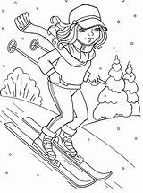 Winter Coloring Sports Pages sketch template