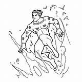 Aquaman Coloring Pages Books sketch template