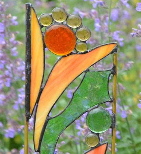 Stained Glass Stained Glass Yard Art Garden Sculpture