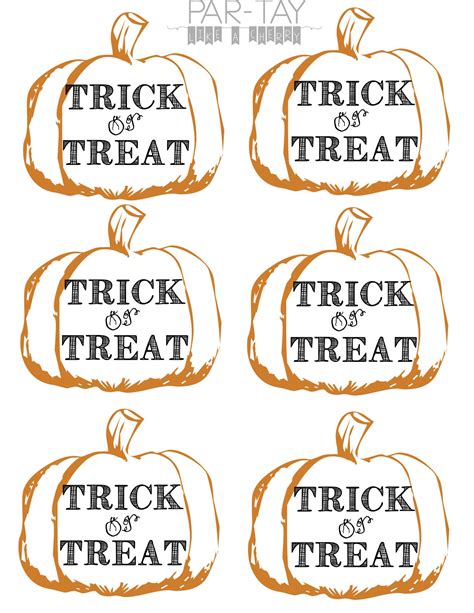 trick  treat tags halloween labels printable printable halloween