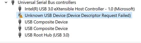 Unknown Usb Device Device Descriptor Request Fail No Wifi Or