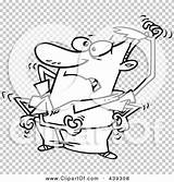 Clip Itches Scratching Outline Cartoon Illustration Man Rf Royalty Toonaday sketch template