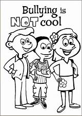 Bullying Anti Coloring Pages Cool Bully Kind Sheets Colouring Lettering Boys Girls Schools Stop Kids Others Message Safety sketch template