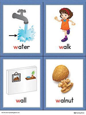 letter  words  pictures printable cards water walk wall walnut