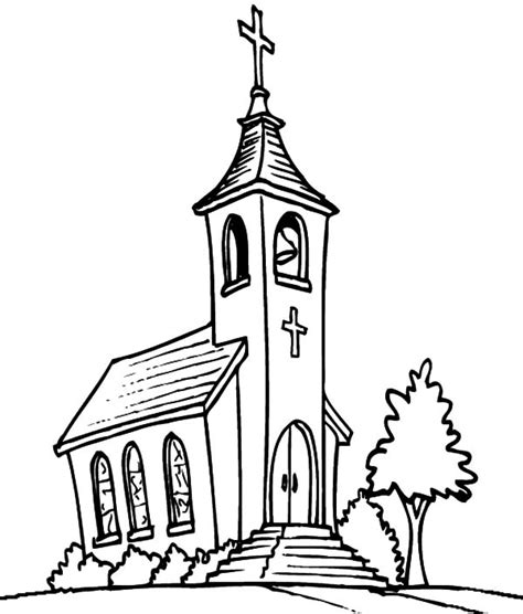 drawing church coloring pages drawing church coloring pages  place  color