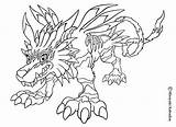 Digimon Coloring Garurumon sketch template