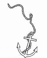 Anchor Rope Coloring Pages Clipart Navy Drawing Template Getcolorings Boat Getdrawings Color Clipground sketch template
