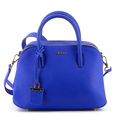 dkny handbag blue lambskin ref joli closet