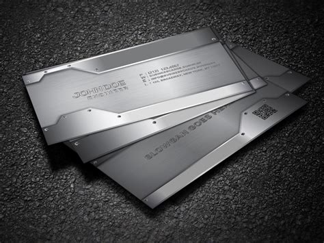 metal business card template  photoshop business cards templates