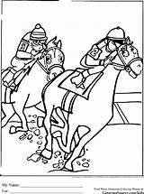 Coloring Pages Paarden Horse Horses Kleurplaten Racing Kids Malvorlagen Derby Kleurplaat Animated Paard Sheets Pferde Kentucky Seabiscuit Ginormasource Rennen Print sketch template
