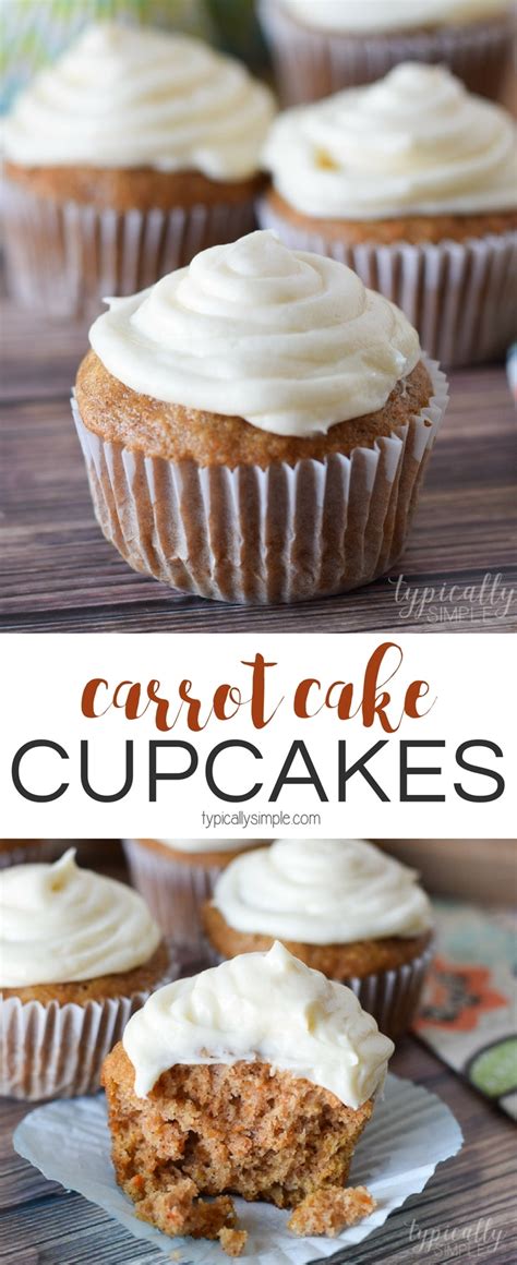 carrot cake cupcakes typically simple