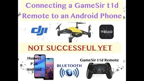 connecting  dji tello gamesir td bluetooth remote controller