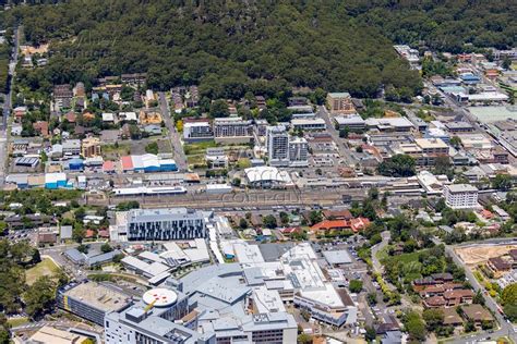 aerial stock image gosford town centre