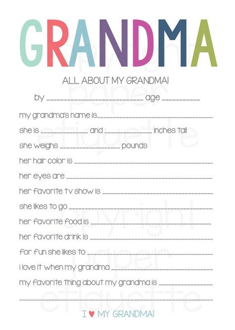 grandma  printable  printable templates